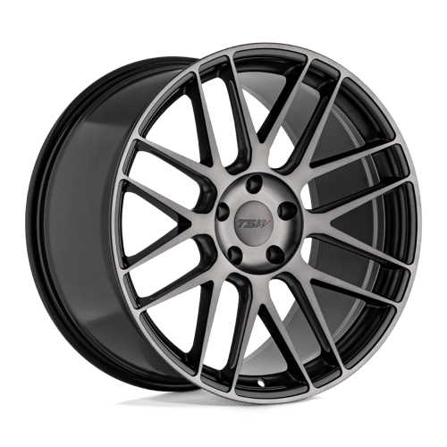 TSW NORD SEMI GLOSS BLACK MILLED-MACHINED DARK TINT FACE 5x114.3 19X9.5 +40 76.1HB