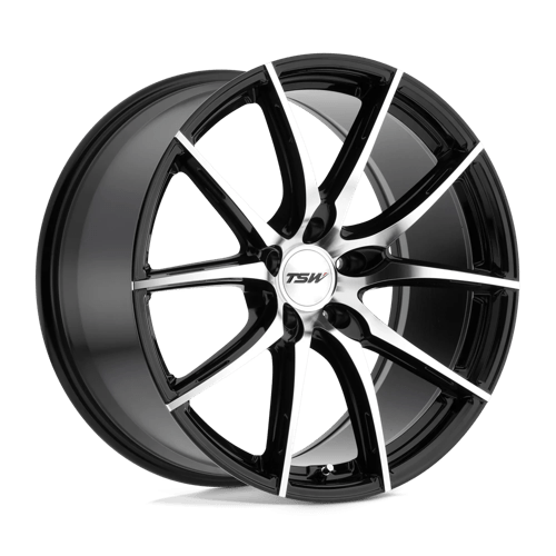 TSW SPRINT GLOSS BLACK W/ MIRROR CUT FACE 5X120 18X8.5 +30 76.1HB