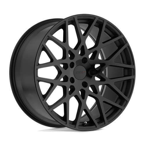 TSW VALE DOUBLE BLACK - MATTE BLACK W/ GLOSS BLACK FACE 5x114.3 20X10 +25 76.1HB