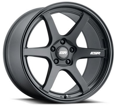 ESR AP6 Matte Black Gloss Black Lip 19x11 5X114.3 et36 cb72.6