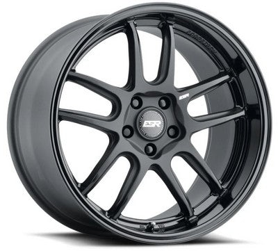 ESR AP8 Matte Black Gloss Black Lip 18x10.5 5x114.3 et22 cb72.6