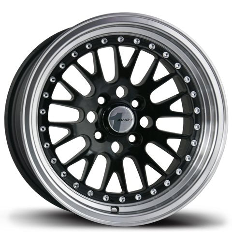 AV-12 Gloss Black 15x8 4x100 et25 cb73.1