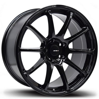 AV-27 GLOSS BLACK 18x9.5 5x114.3 et38 cb73.1