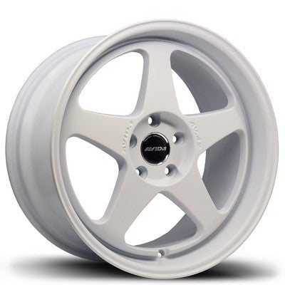 AV-42 Matte White 18x8.5 5x100 et35 cb73.1