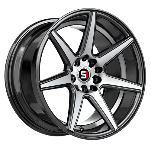 SPEC-1 RACING SP-73BMU Gloss Black Machined / Undercut 18X8 5x112/5x114.3 +38 73.1HB