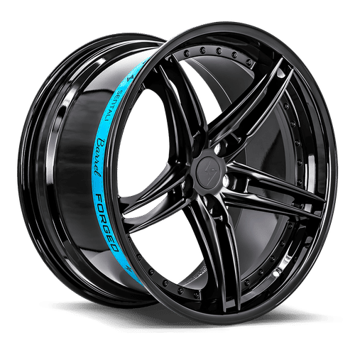 Sentali Barrel Forged SB3 Gloss Black Lip / Matte Black Centre 20X9 5x115 +15 71.6HB