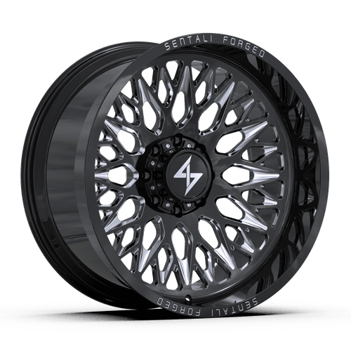 Sentali Forged SF6BM Gloss Black Milled 28X16 5x139.7 +-99 77.8HB