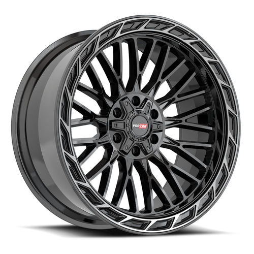 VORTEK VRP-502BDCTR Black Diamond Cut Ring W/ Dark Tint 20X9 5x139.7/5x150 +18 110.3HB