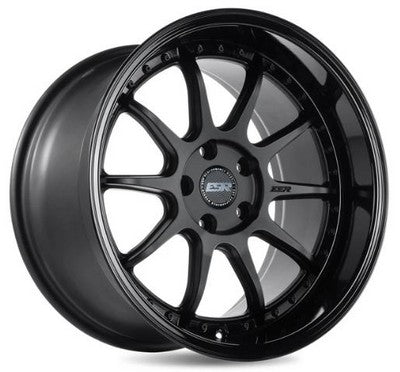 ESR CS12 MATTE BLACK GLOSS BLACK LIP 18x9.5 5X100 ET22 CB72.6