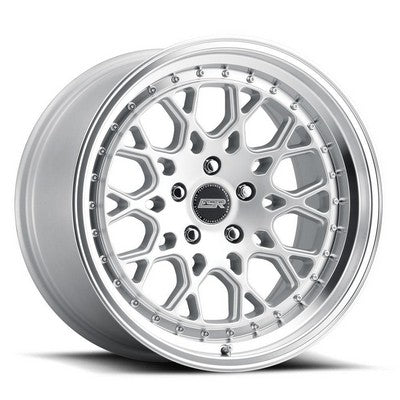 ESR CS3 TITANIUM SILVER MACHINE LIP 19x8.5 5X120 ET30 CB72.56