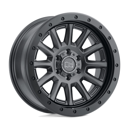 Black Rhino DUGGER GUN BLACK W/ BLACK ROCK GUARD 6X4.5 18X8.5 +10 66.06HB