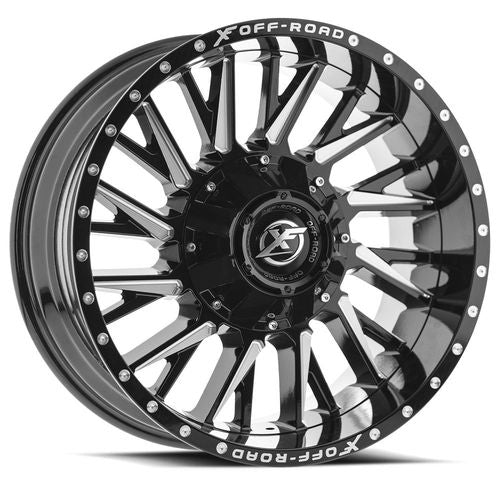 XF OFFROAD XF-226 Gloss Black Milled 20X9 8x165.1/8x180 +12 125.2HB