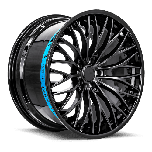 Sentali Barrel Forged SB1 Gloss Black Lip / Matte Black Centre 22X10.5 5x112 +25 66.6HB