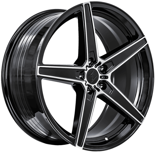 Sentali Street SS4 Gloss Black Machined 19X8.5 5x114.3 +35 73.1HB