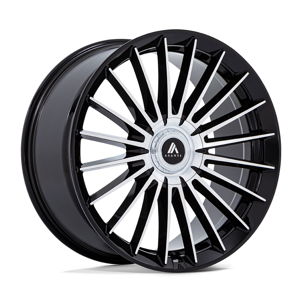 Asanti AB048 VICEROY GLOSS BLACK W/ MACHINED FACE 5X115/120 20X10.5 +18 74.1HB