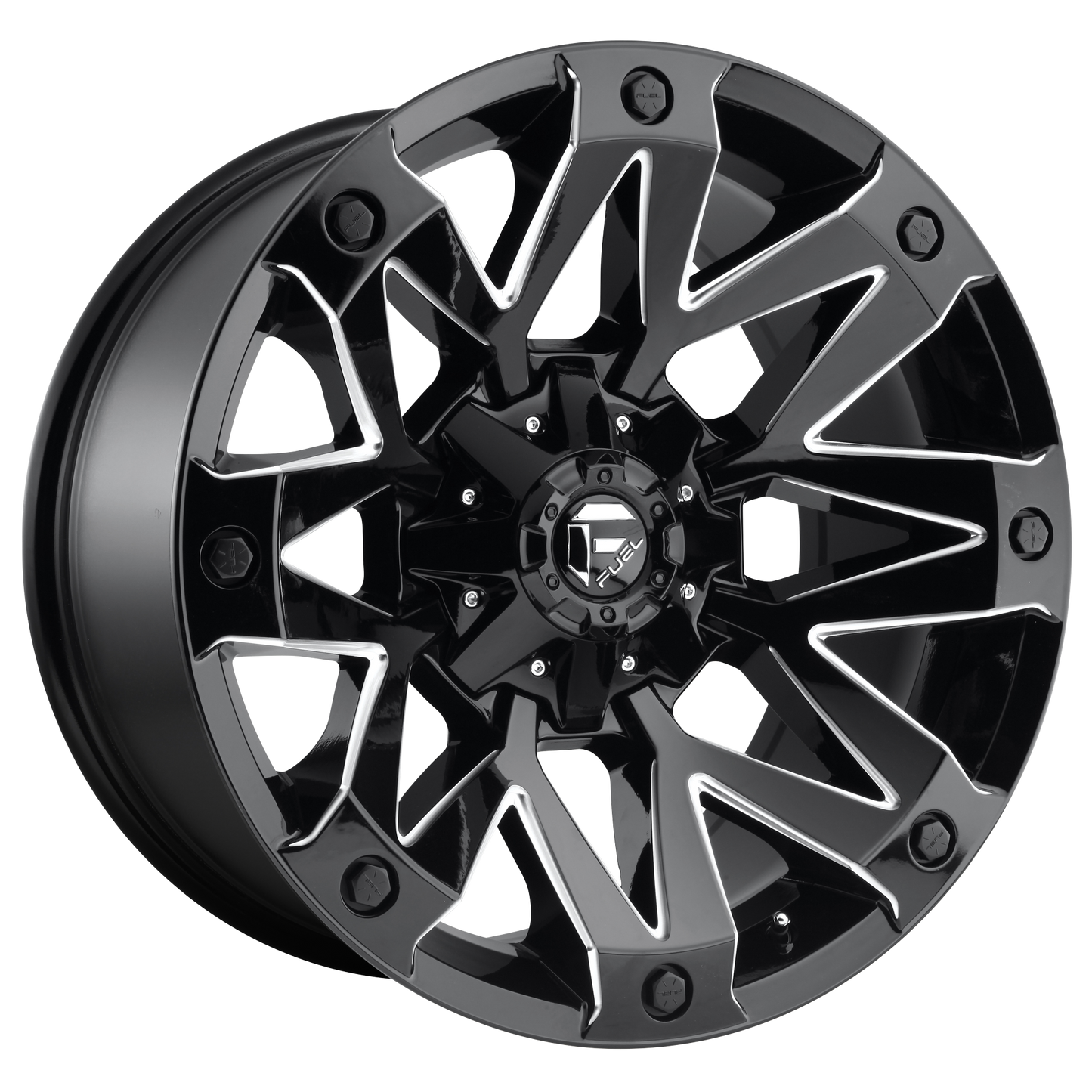 Fuel OffRoad D555 AMBUSH GLOSS BLACK MILLED 6X135/5.5 20X10 -18 106.1HB