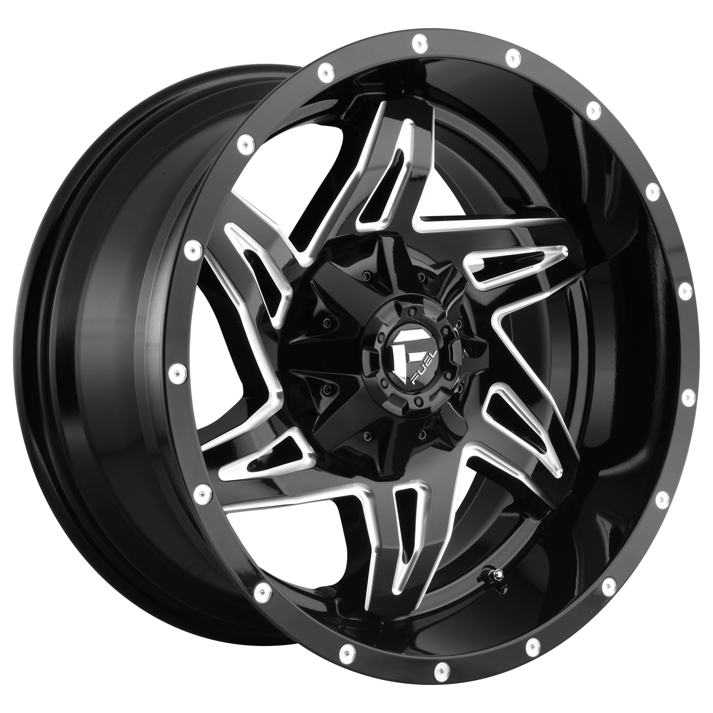 Fuel OffRoad D613 ROCKER GLOSS BLACK MILLED 5x114.3/5.0 20X9 +1 78.1HB