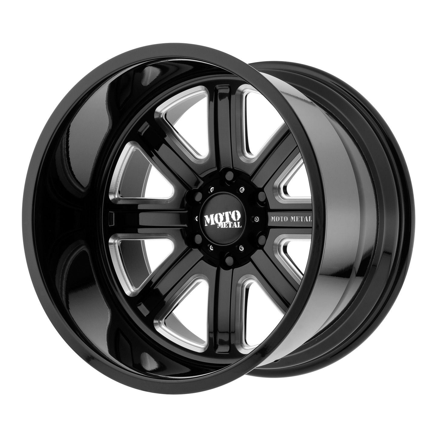 Moto Metal MO402 GLOSS BLACK MILLED 6X5.5 20X10 -24 106.1HB