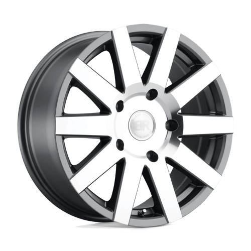Black Rhino JOURNEY GLOSS GUNMETAL W/ MIRROR-CUT FACE 6X5.5 18X8 +48 112.1HB