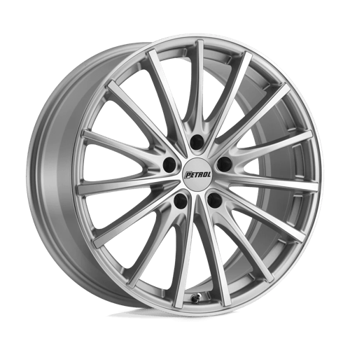 Petrol P3A SILVER W/ MACHINED CUT FACE 5X120 18X8 +35 76.1HB