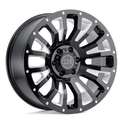 Black Rhino PINATUBO GLOSS BLACK W/ MILLED INSIDE WINDOW 8X180 20X12 -44 125.1HB