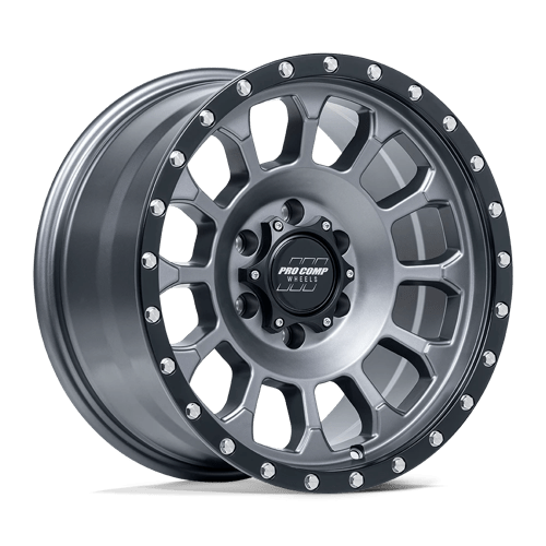 Pro Comp Alloys PA34 ROCKWELL MATTE GRAPHITE W/ BLACK LIP 5X5.0 17X8.5 +0 71.5HB