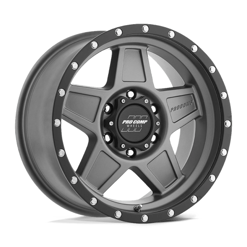 Pro Comp Alloys PA35 PREDATOR DARK GRAY W/ BLACK LIP 6X5.5 17X8.5 +0 108HB