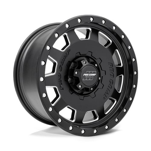Pro Comp Alloys PA60 HAMMER SATIN BLACK W/ SS BOLTS 5X5.0 17X9 -6 71.5HB