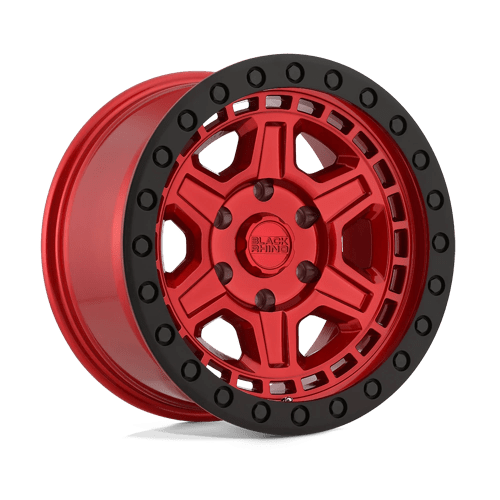 Black Rhino RENO CANDY RED W/ BLACK RING & BOLTS 6X5.5 17X9 +0 112.1HB