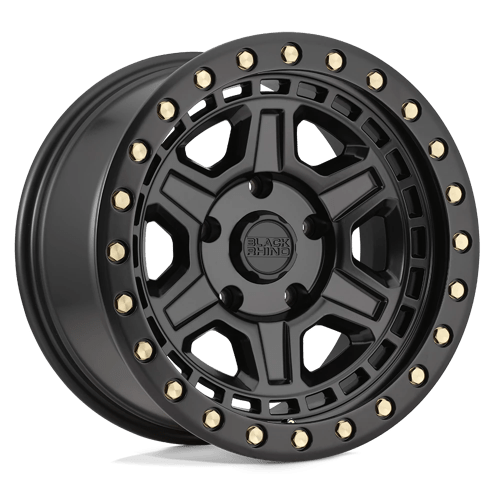 Black Rhino RENO MATTE BLACK W/ BRASS BOLTS 5X5.0 20X9.5 +0 71.5HB