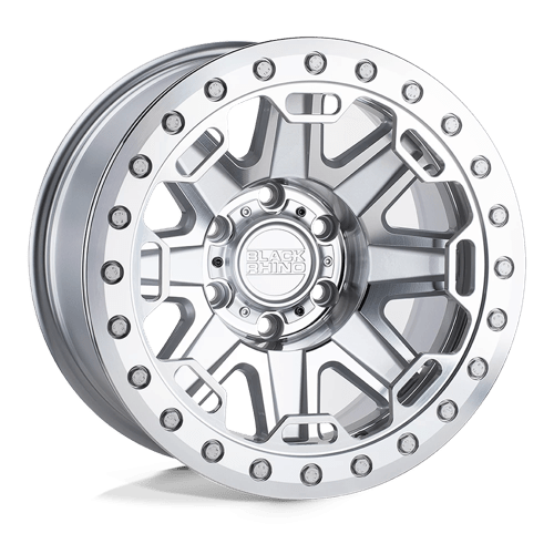 Black Rhino RIFT BEADLOCK SILVER W/ MIRROR FACE & MACHINED RING 6X135 17X8.5 +0 87.1HB