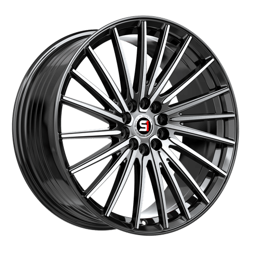 SPEC-1 RACING SP-68BM Gloss Black Machined 17X7.5 5x110/5x114.3 +42 73.1HB