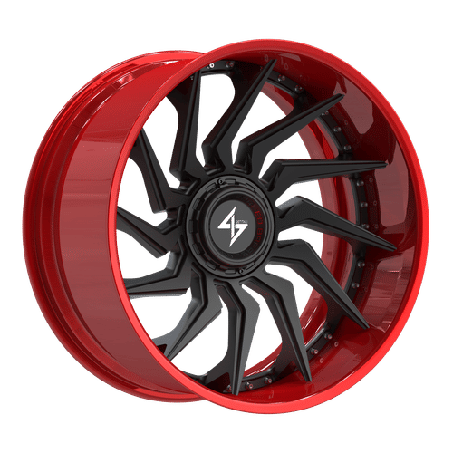 SENTALI BFX BFX4 Red Lip / Matte Black Centre 22X10 8x165.1/8x170 +-24 125.2HB