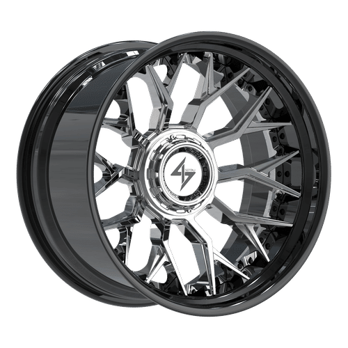 SENTALI BFX BFX2 Gloss Black Lip / Chrome Centre 22X10 8x165.1/8x170 +-24 125.2HB