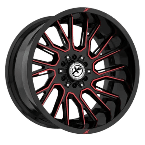 XF OFFROAD XF-230 Black Machined Red 20X10 8x165.1/8x170 +-12 125.2HB