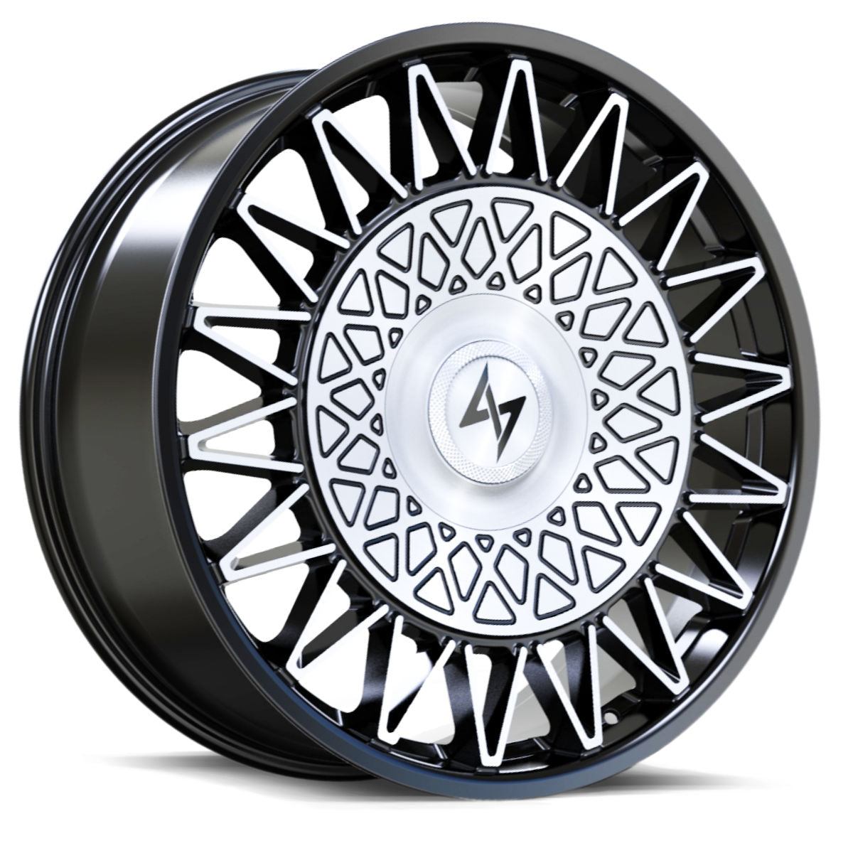 Sentali Luxx Crown Gloss Black Machined 22X9 5x112/5x114.3 +30 73.1HB