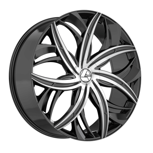 AZARA AZA-541BM Gloss Black Machined 18X8 5x112/5x114.3 +35 74.1HB