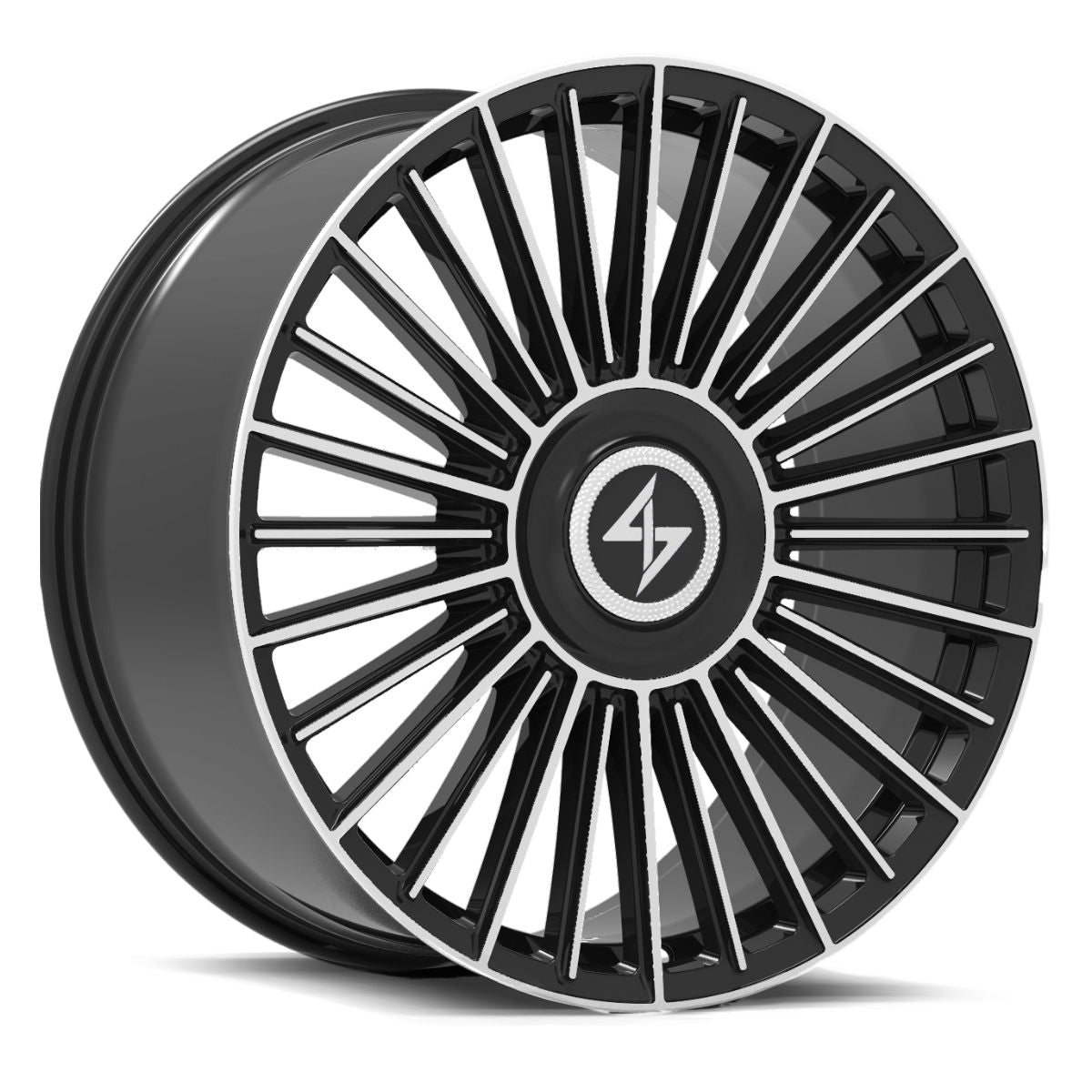 Sentali Luxx Spectre Gloss Black Machined 24X10 5x127/5x120 +30 74.1HB
