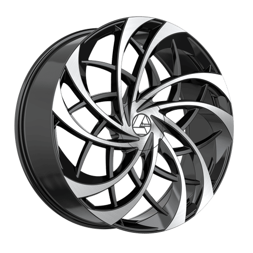 AZARA AZA-540BM Gloss Black Machined 22X8.5 5x112/5x114.3 +38 74.1HB