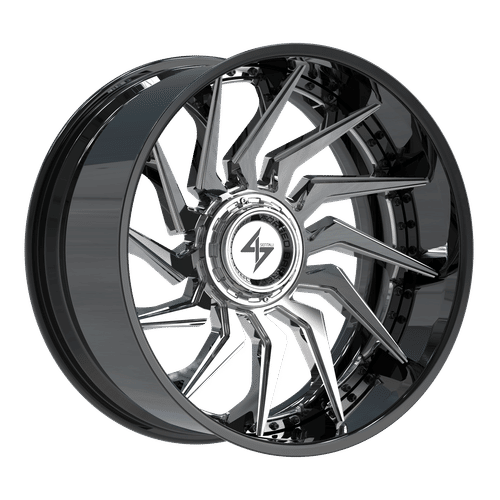 SENTALI BFX BFX4 Gloss Black Lip / Chrome Centre 22X12 8x165.1/8x180 +-44 125.2HB