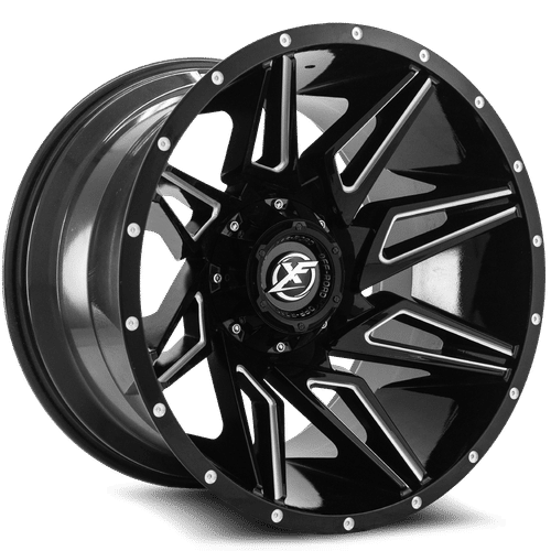 XF OFFROAD XF-218 Gloss Black Milled 20X12 5x127/5x139.7 +-44 78.1HB