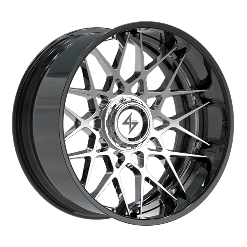 SENTALI BFX BFX5 Gloss Black Lip / Chrome Centre 24X14 8x165.1/8x180 +-76 125.2HB