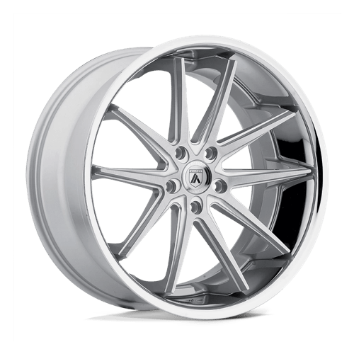 Asanti ABL-5 ALTAIR SILVER MACHINED W/ SS LIP 5x114.3 20X10 +45 74.1HB