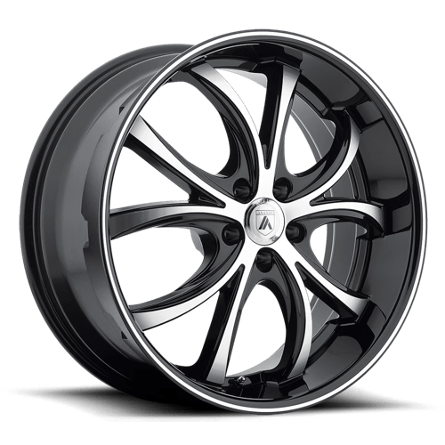 Asanti ABL-8 ELEKTRA MACHINED FACE W/ BLACK LIP 5X112 22X10 +38 74.1HB
