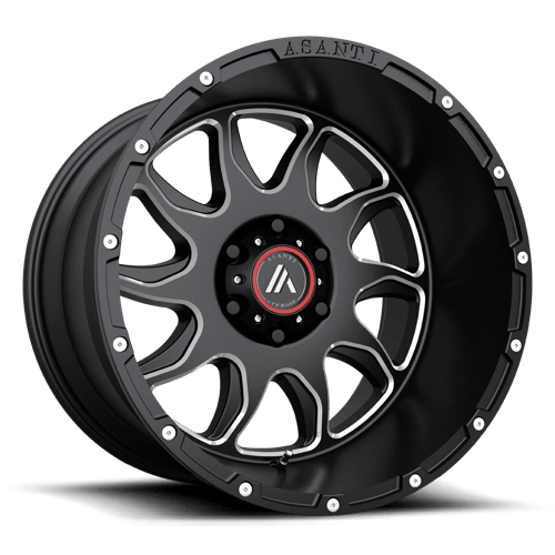 Asanti Off Road AB810 BALLISTIC GLOSS BLACK MILLED 5X5.0 20X12 -44 72.56HB