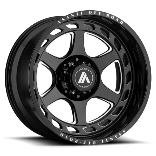 Asanti Off Road AB816 ANVIL GLOSS BLACK MILLED 6X135 20X12 -44 87.1HB