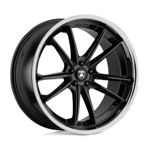 Asanti ABL-23 SIGMA GLOSS BLACK W/ CHROME LIP 5X120 20X9 +35 74.1HB
