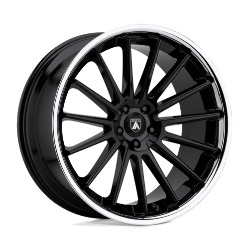 Asanti ABL-24 BETA GLOSS BLACK W/ CHROME LIP 5X115 20X9 +15 72.56HB
