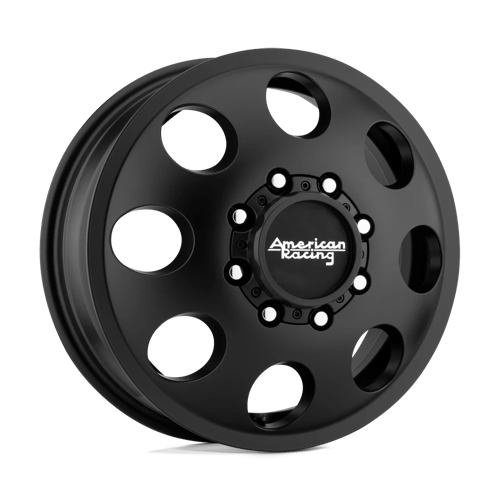 American Racing AR204 BAJA DUALLY SATIN BLACK - FRONT 8X6.5 17X6 +111 121.5HB