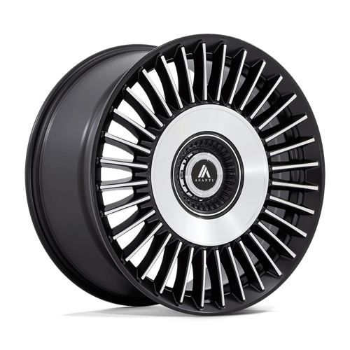 Asanti AB040 TIARA SATIN BLACK BRIGHT MACH FACE 5X115/120 22X10.5 +18 74.1HB